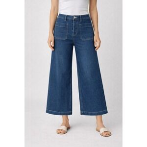 SPANX SPANXshape™ EveryWear Cropped Wide Leg Jeans with Patch Pockets ~ XL TL